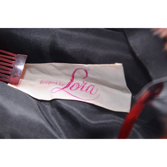 Vintage Mink Pillbox Hat Designed by Lora With Hair Clips Union Made - Picture 3 of 7